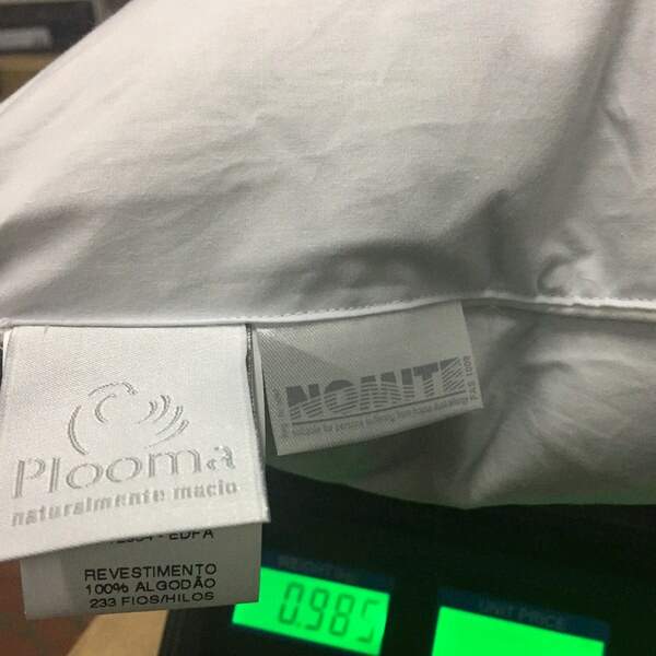 Travesseiro Plooma Plus 100% Plumas de Ganso - 50 x 70 cms